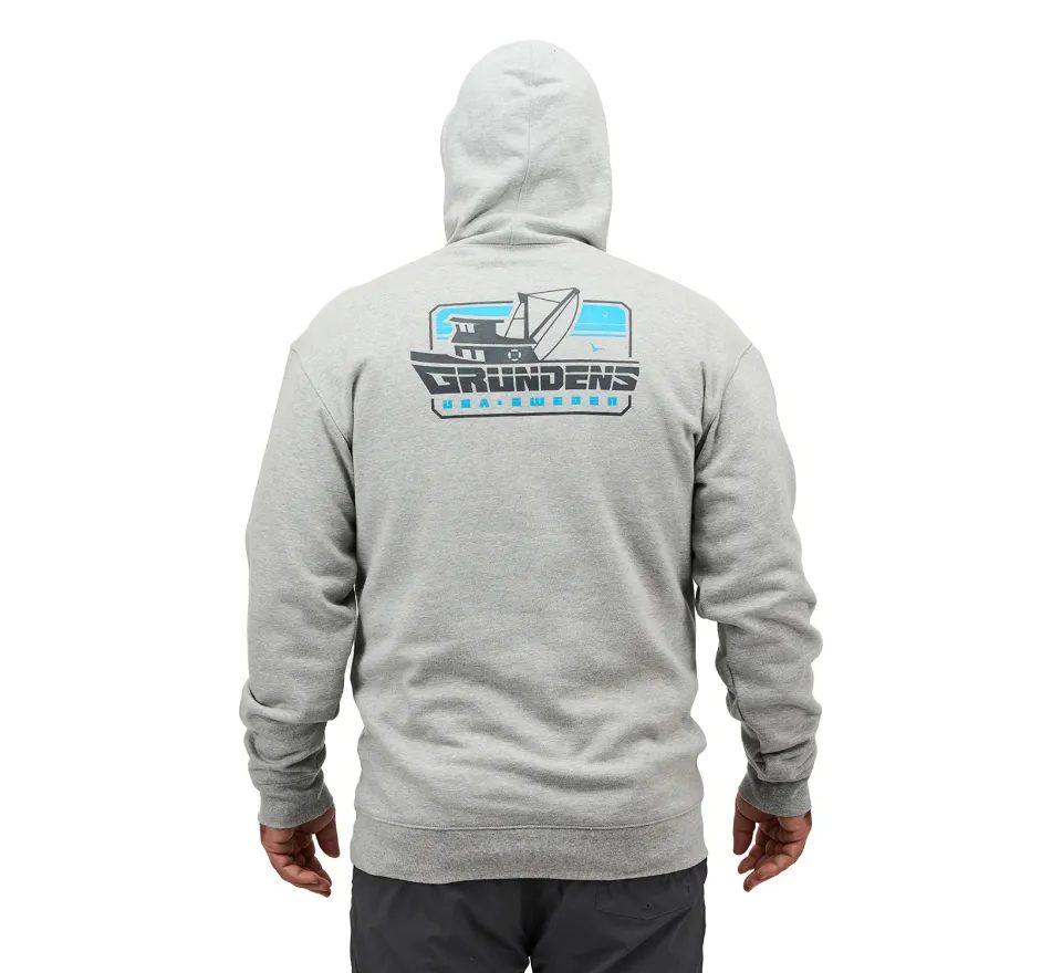 Grundéns Mikina Displacement DWR Hoodie Commercial Boat Athletic Heather