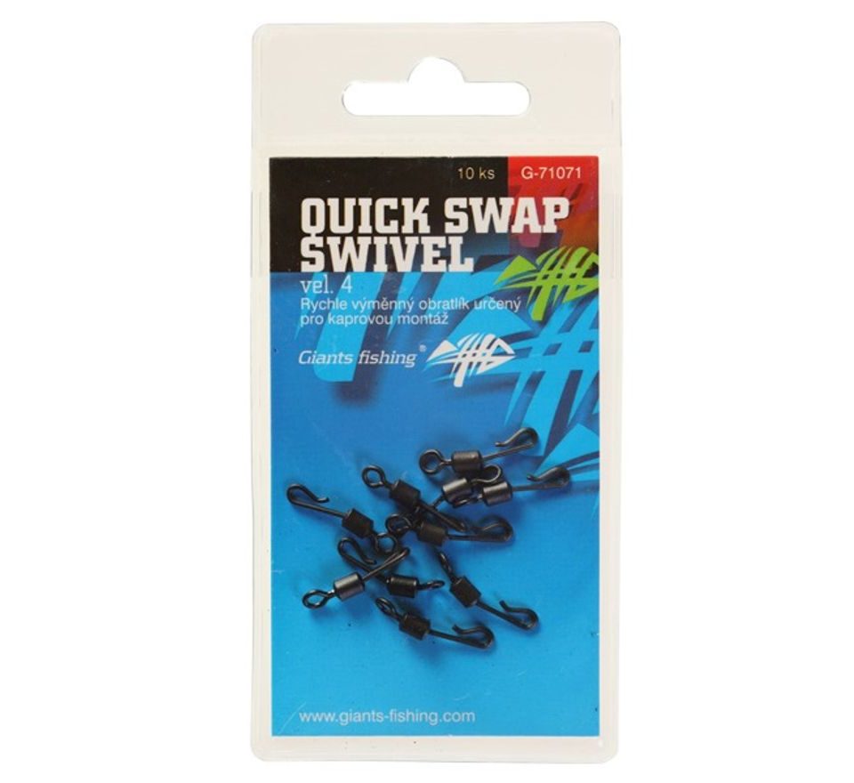 Giants Fishing Rýchlovýmenný obratlík Quick Swap Swivel 10ks