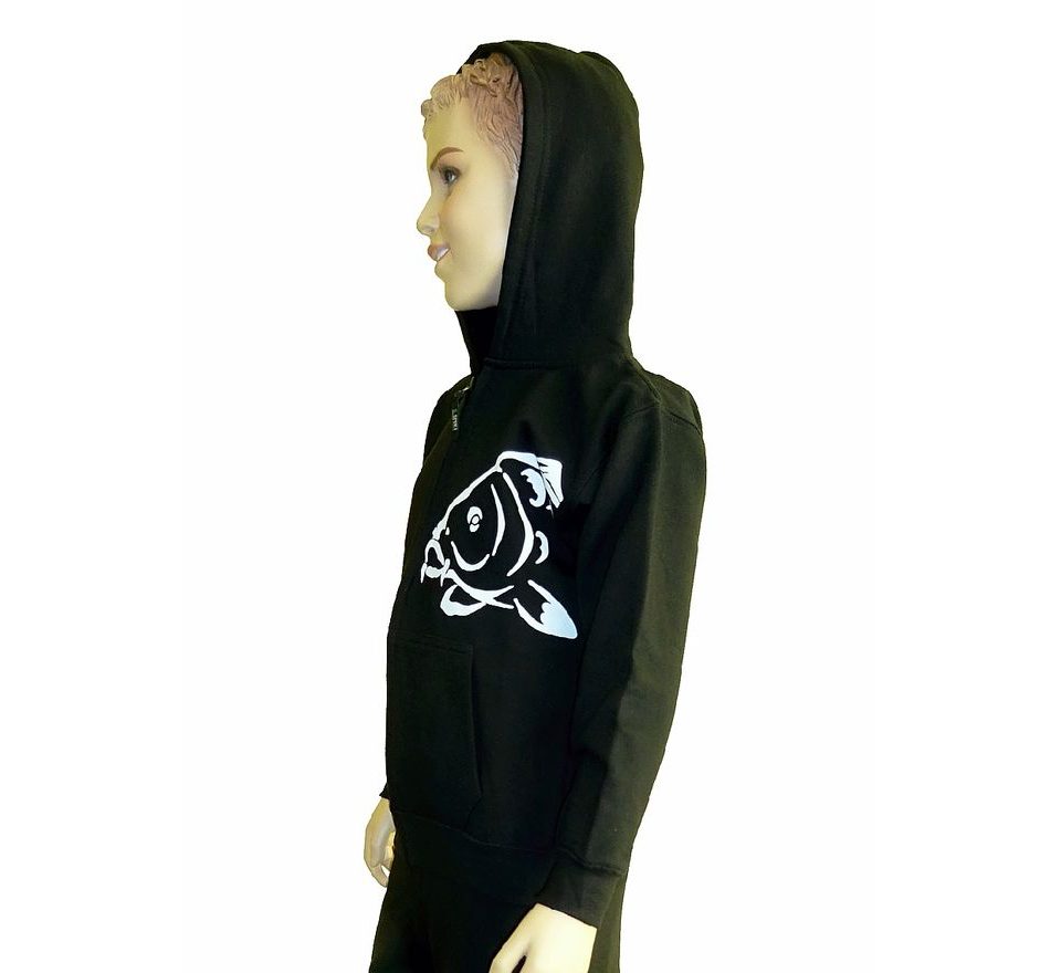 R-Spekt Dětská mikina zipová s kapucí Carper Kids black