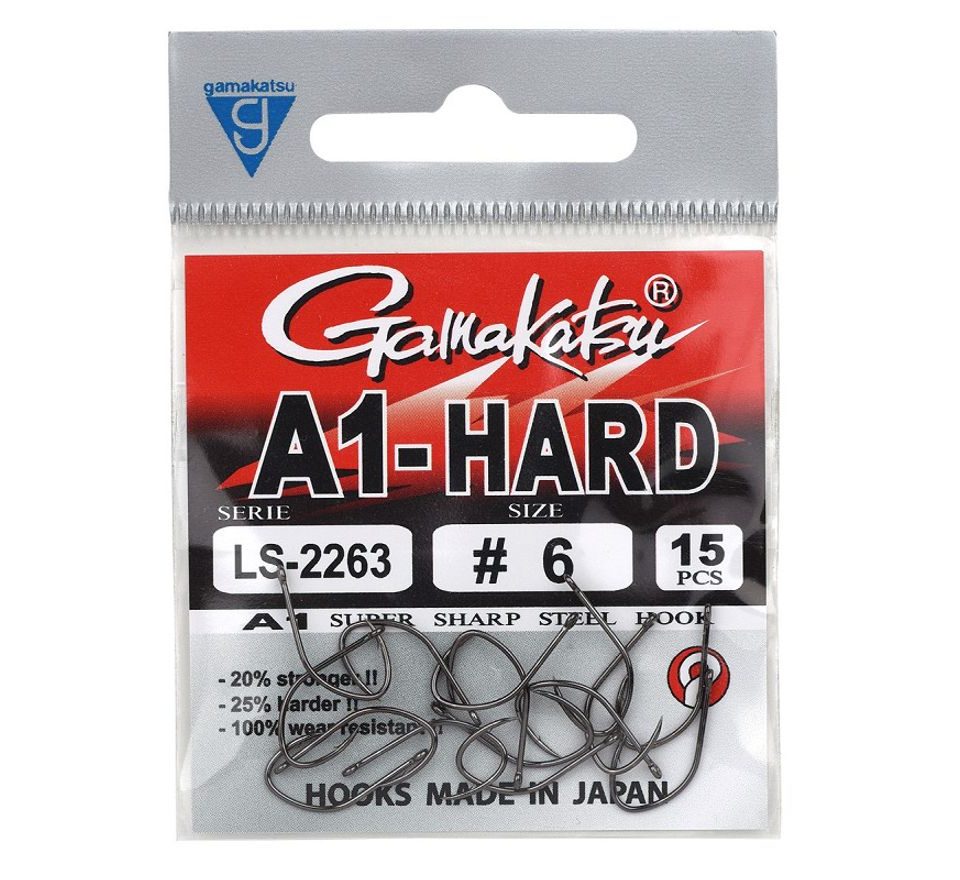 Gamakatsu Háčky A1-Hard LS-2263 Eyed Hooks Black 15ks