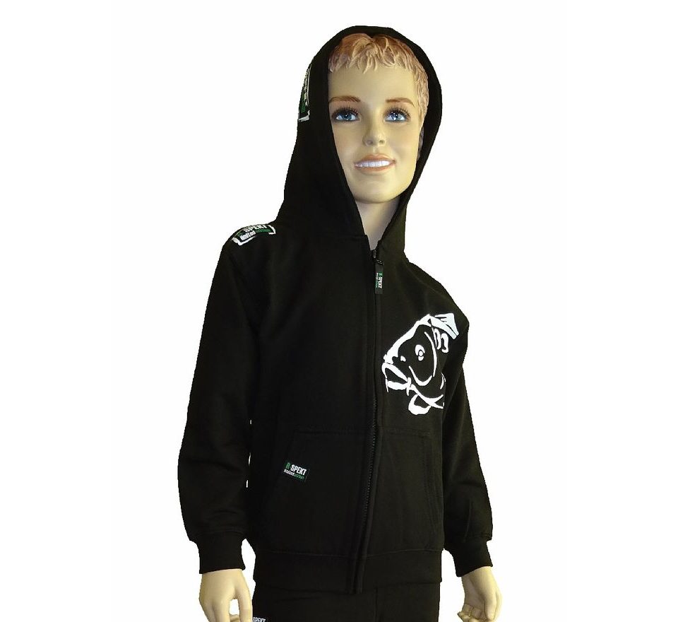 R-Spekt Dětská mikina zipová s kapucí Carper Kids black