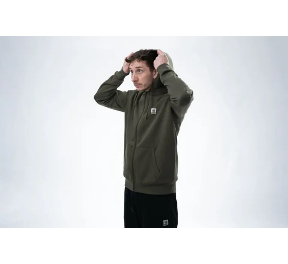 Nash Mikina Make It Happen Badge Zipped Hoody Zelená