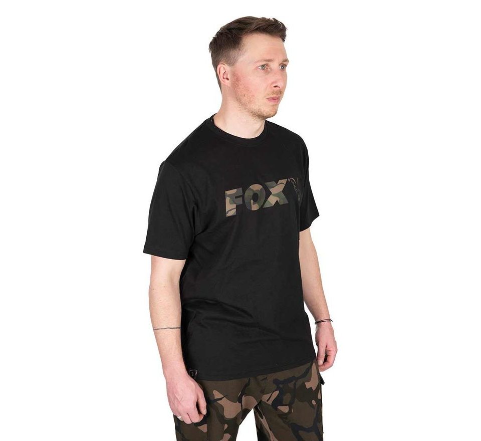 Fox Tričko Black / Camo Logo T-Shirt
