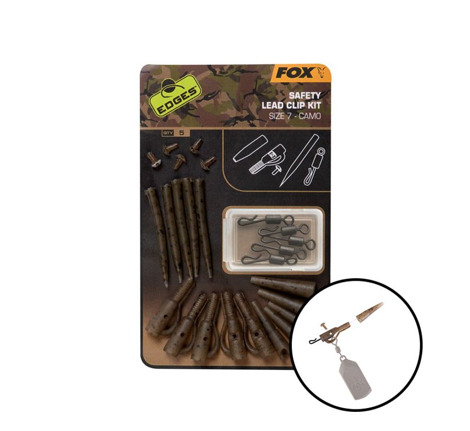 Fox Závěs na olovo Edges Camo Safety Lead Clip Kit vel.7 5ks