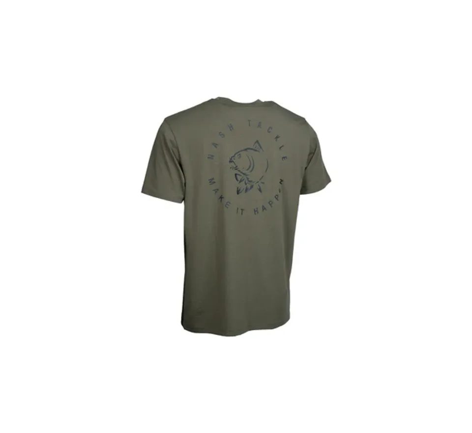 Nash Tričko Make It Happen Carp Logo T Shirt Zelené