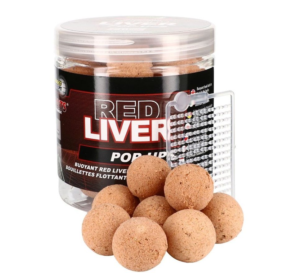 Starbaits Plovoucí boilies Pop Up Red Liver 50g