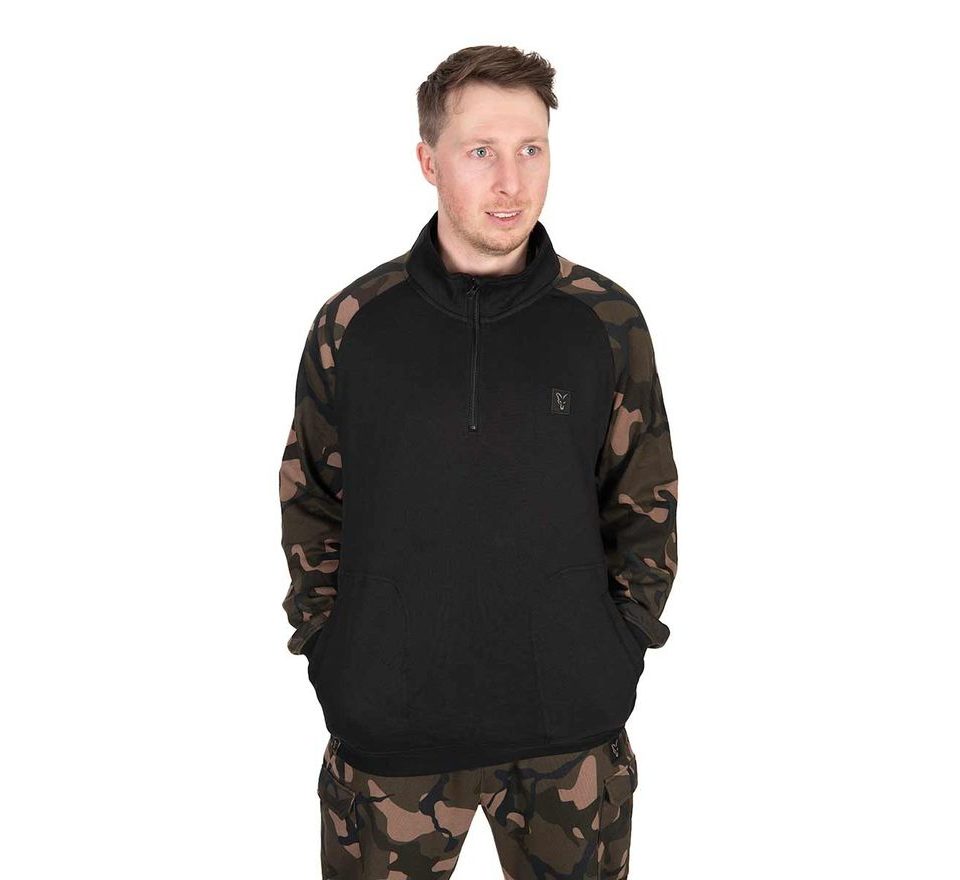 Fox Mikina LW Black/Camo QTR ZIP
