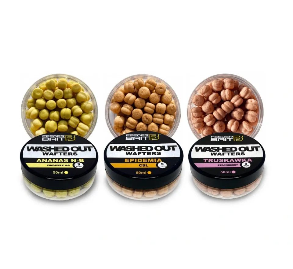 FeederBaits Nástraha Washed Out Wafters 9mm 50ml