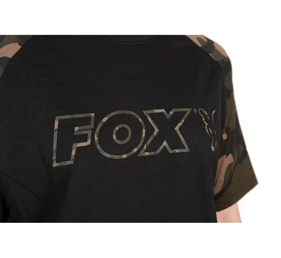 Fox Triko Black / Camo Outline T-Shirt