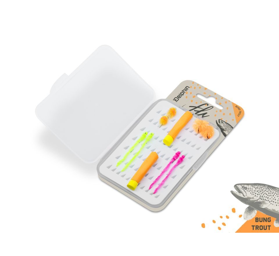 Delphin Sada umělých mušek Fly Bung trout 10ks
