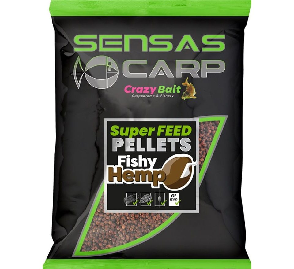 Sensas Pelety Super Feed Fishy Hemp 650g