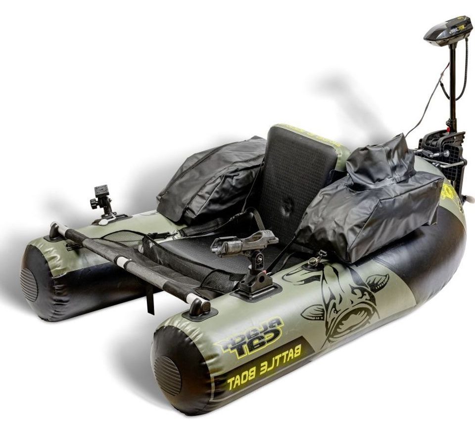 Black Cat Belly boat + Elektromotor Battle Boat Set 170 cm 113 cm