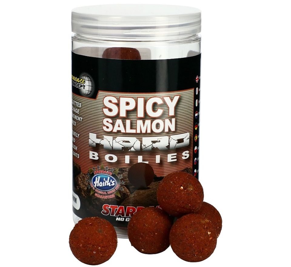 Starbaits Boilie Hard Spicy Salmon 200g