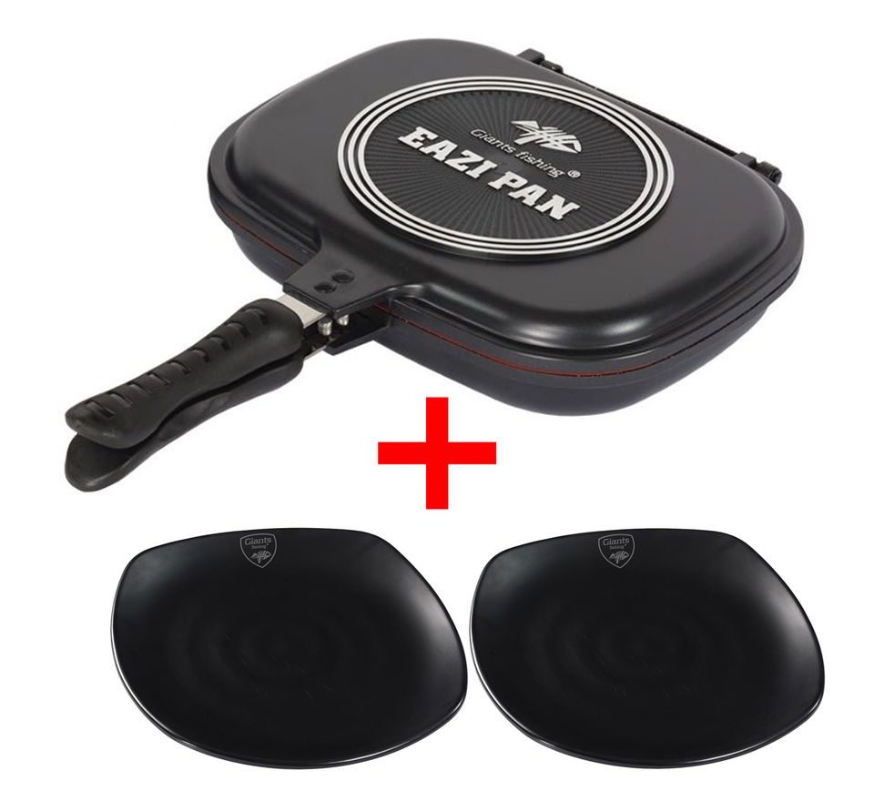 Giants Fishing Pánev na vaření Eazi Pan Medium + 2x Talíř Plate Black Large ZDARMA!