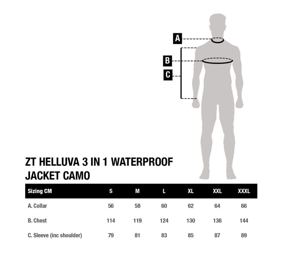 Nash Bunda ZT Helluva 3 in 1 Waterproof Jacket Camo