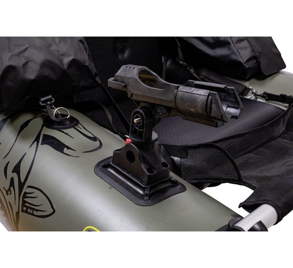 Black Cat Belly boat + Elektromotor Battle Boat Set 170 cm 113 cm
