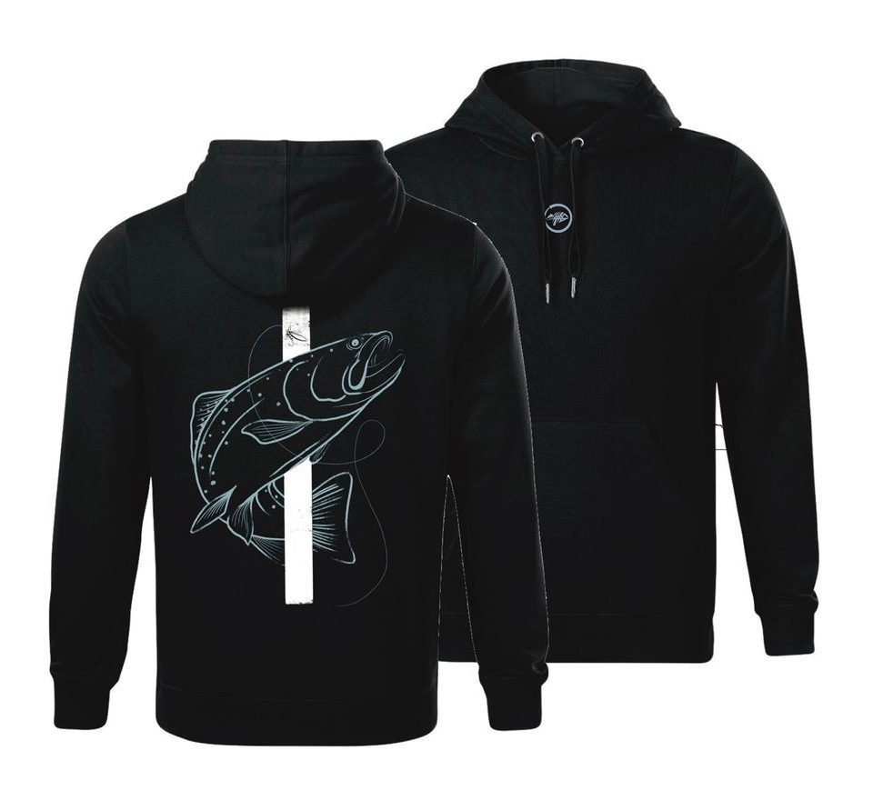 Giants Fishing Mikina pánská černá Pstruh