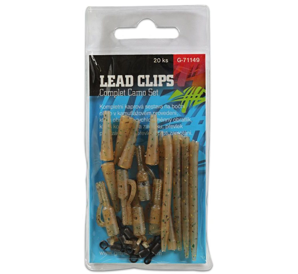 Giants Fishing Kompletní sada na boční olovo Lead Clips Complet Camo Set