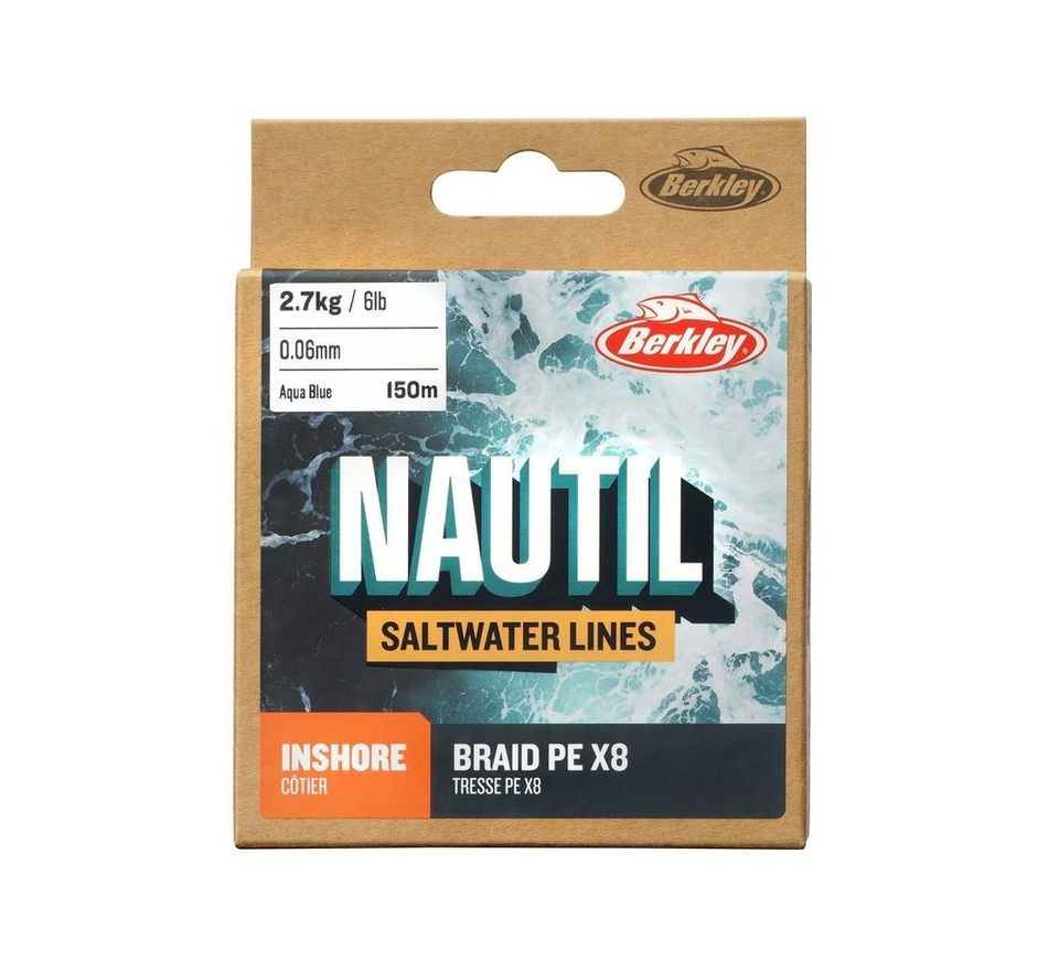 Berkley Šnúra Nautil Inshore Braidx8 Aqua Blue 150m