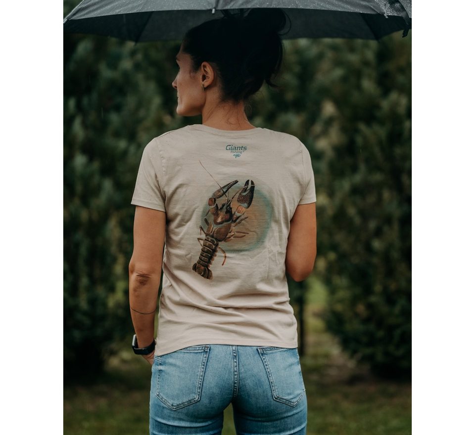 Giants fishing Tričko dámské béžové Rak