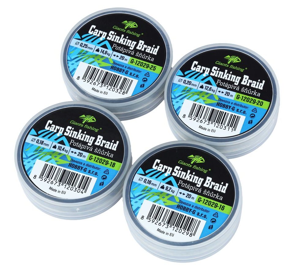 Giants fishing Potápavá pletená šnúra Carp Sinking Braid 20m