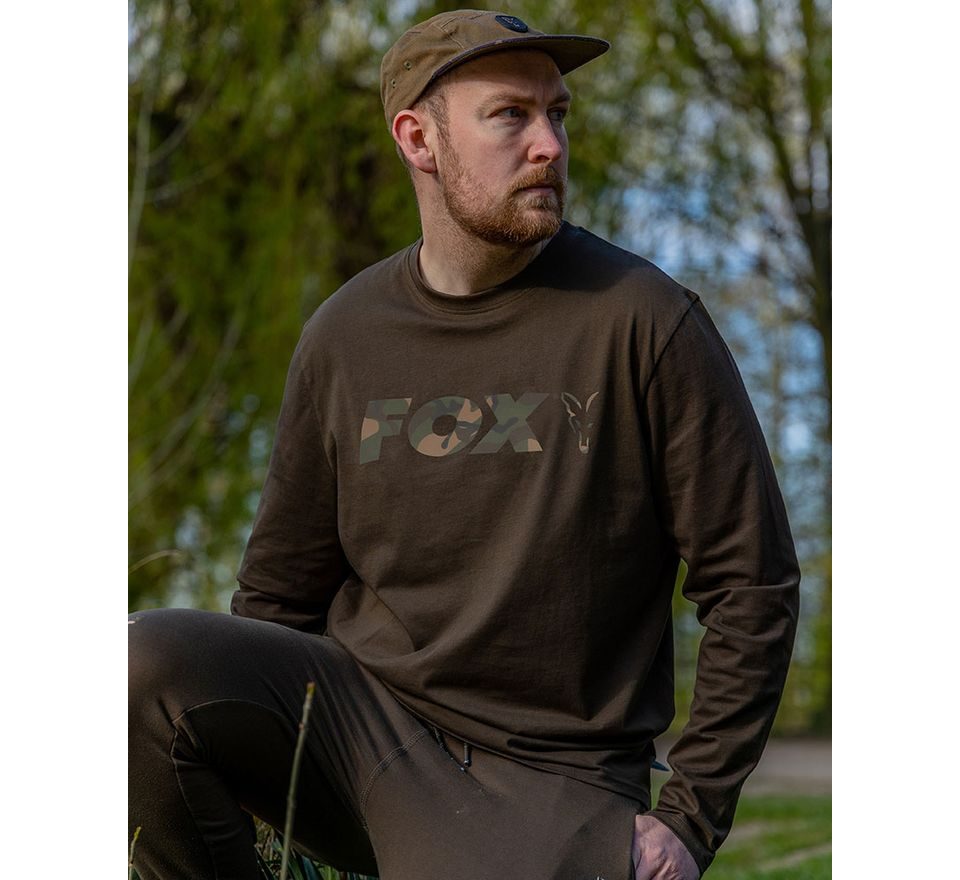 Fox Triko Long Sleeve Khaki/Camo T-Shirt