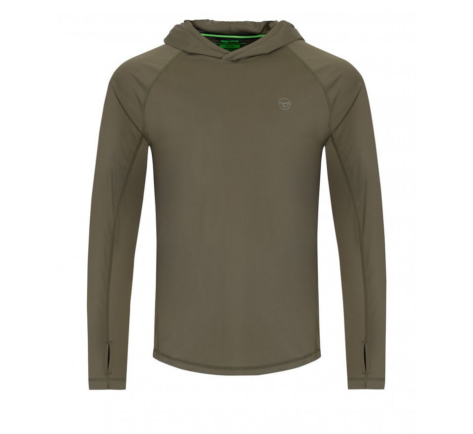Korda UV triko UPF Hooded Top Dark Khaki