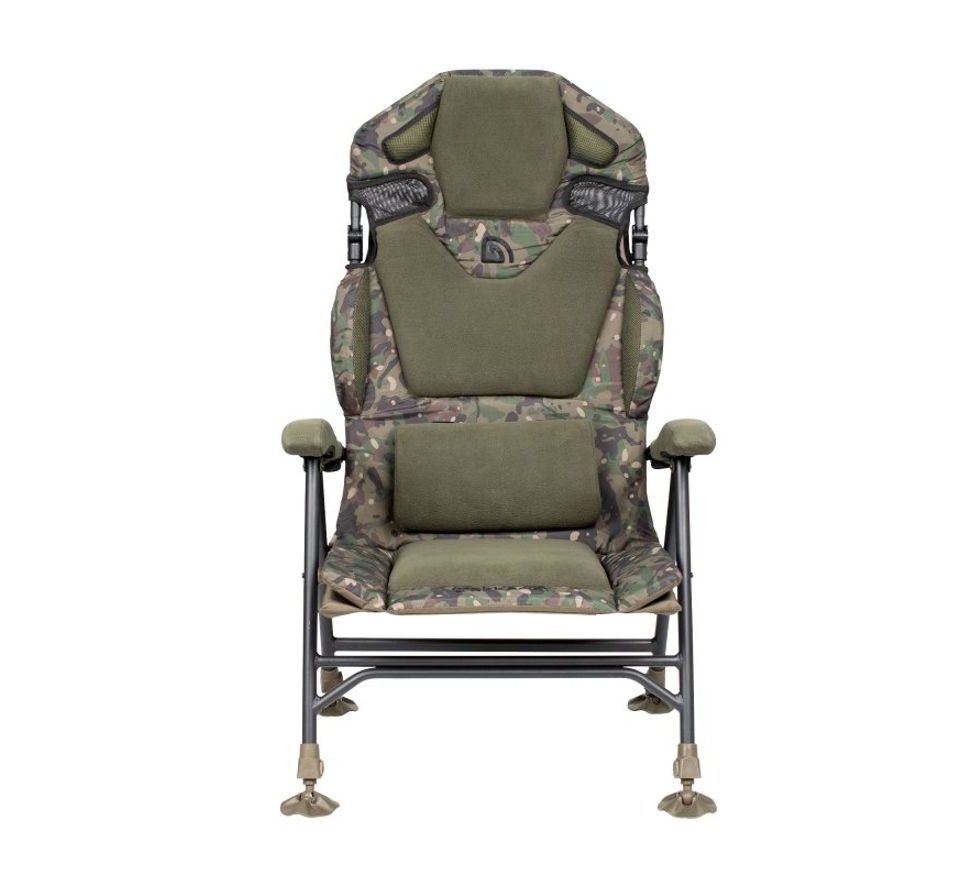 Trakker Křeslo komfortní s područkami Levelite Camo Longback Recliner