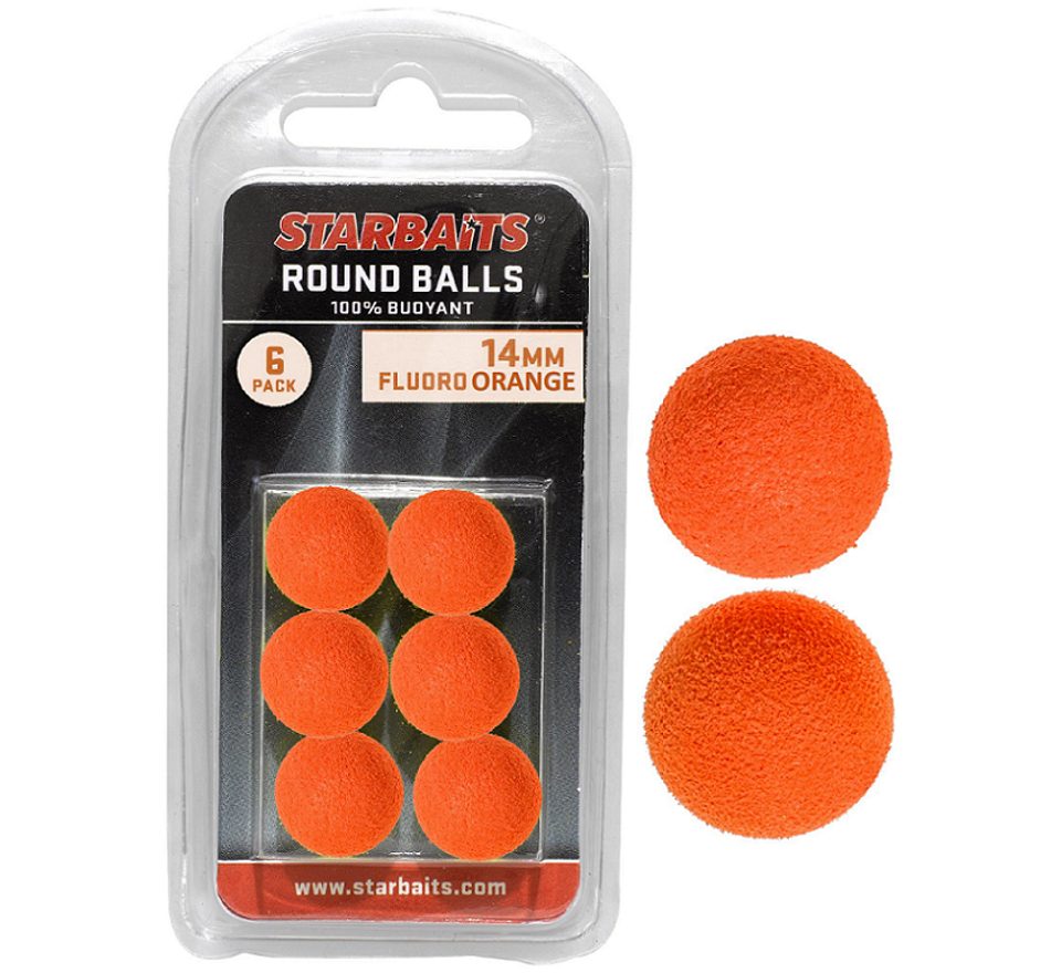 Starbaits Pěnová nástraha Round Balls 14mm 6ks