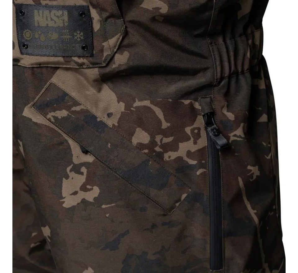 Nash Kalhoty ZT Helluva Waterproof Bib and Brace Camo