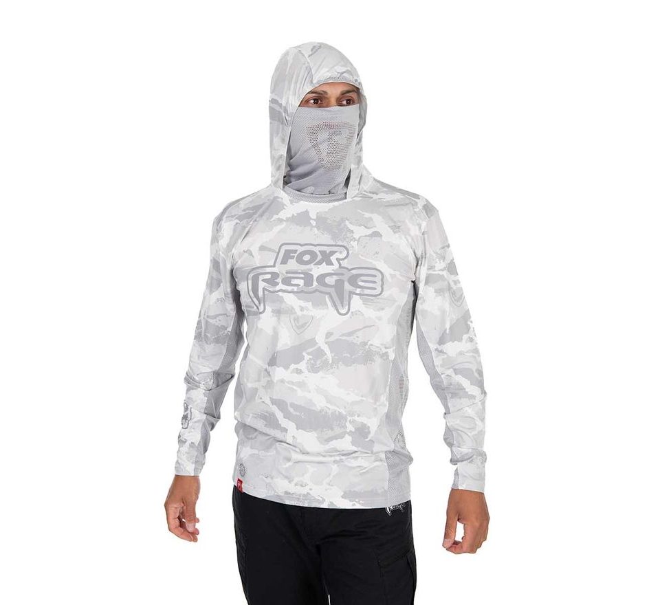 Fox Rage Tričko UV Hooded Light Cam Top