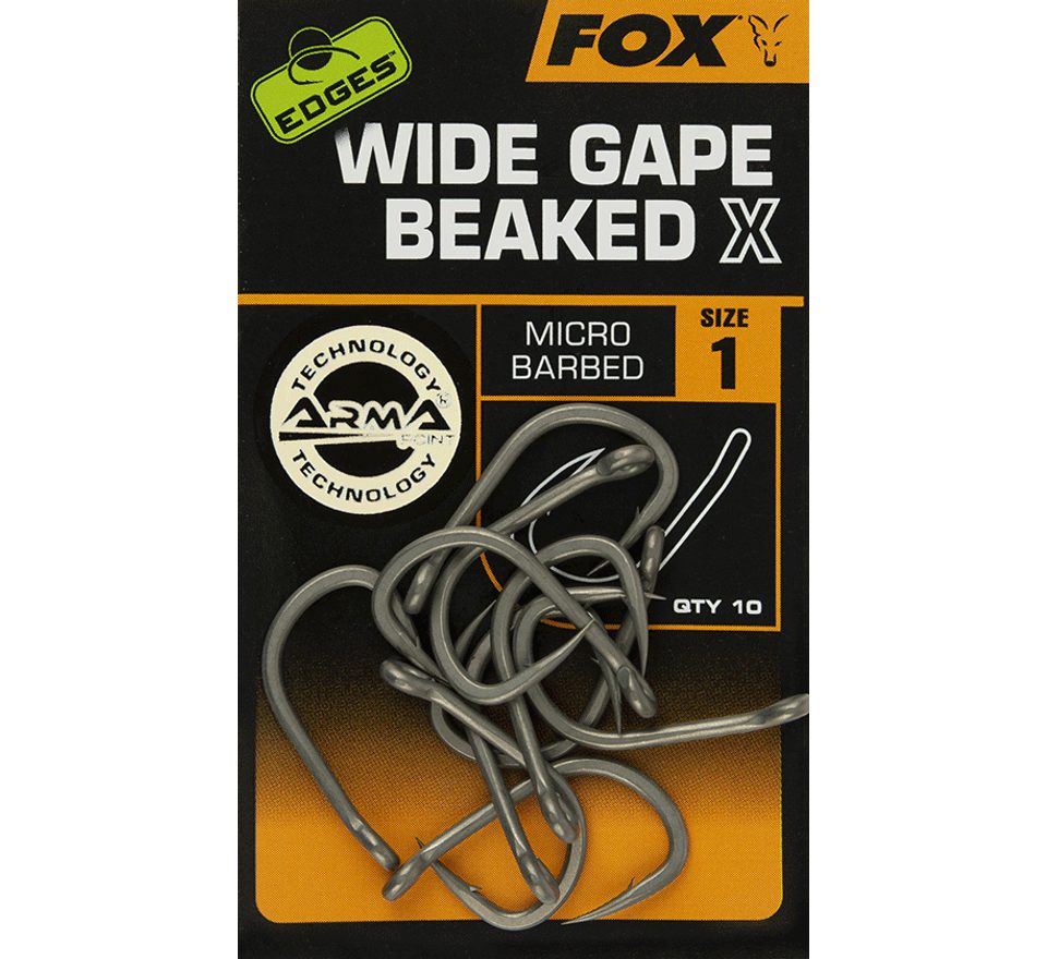 Fox Háčky Edges Wide Gape Beaked X Hooks 10ks