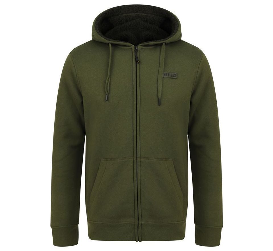 Navitas Mikina Sherpa Zip Hoody Green