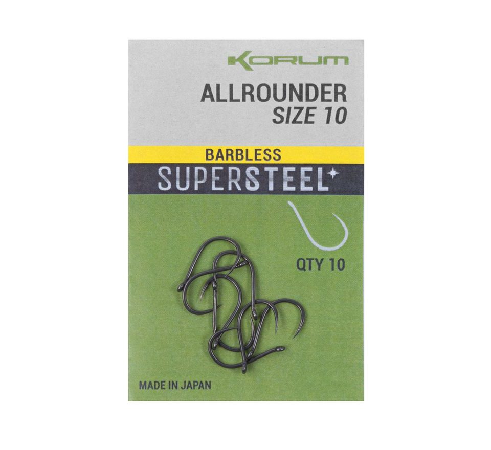 Korum Háčky Supersteel Allrounder Hooks Barbless 10ks