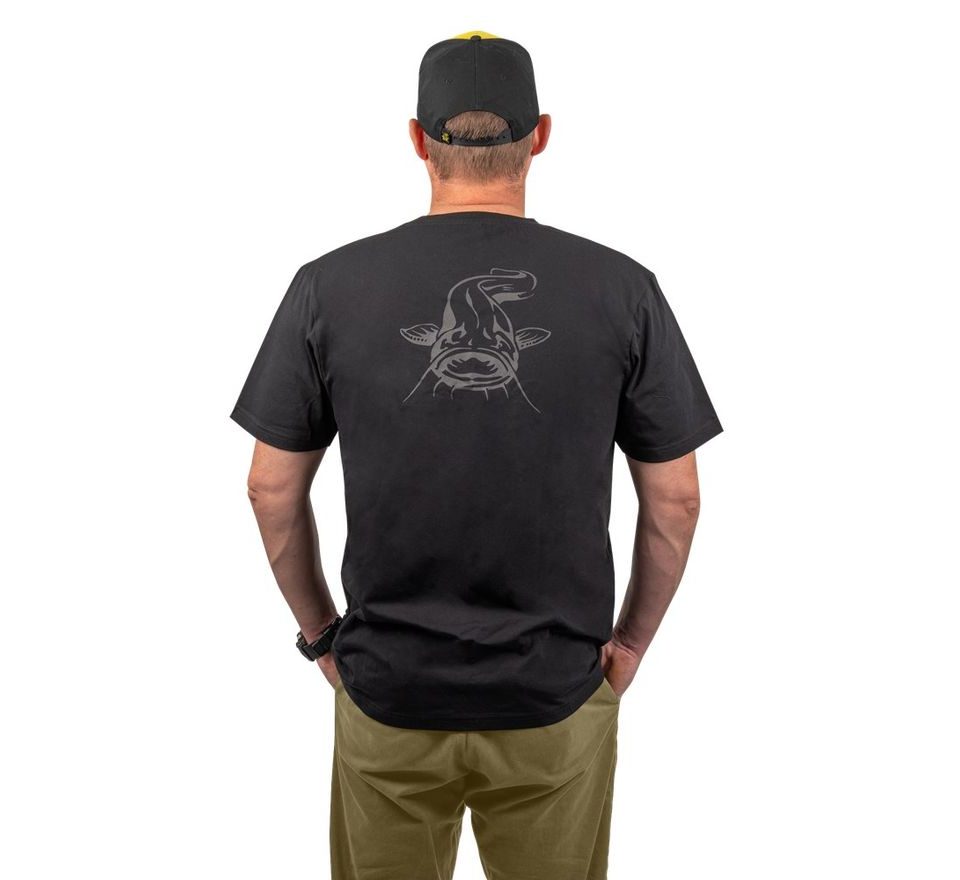Black Cat Triko Logo Black T-Shirt