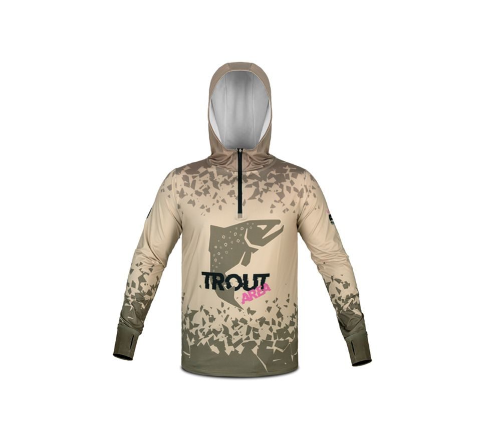 Delphin Tričko s kapucí UV Armor 50+ Trout