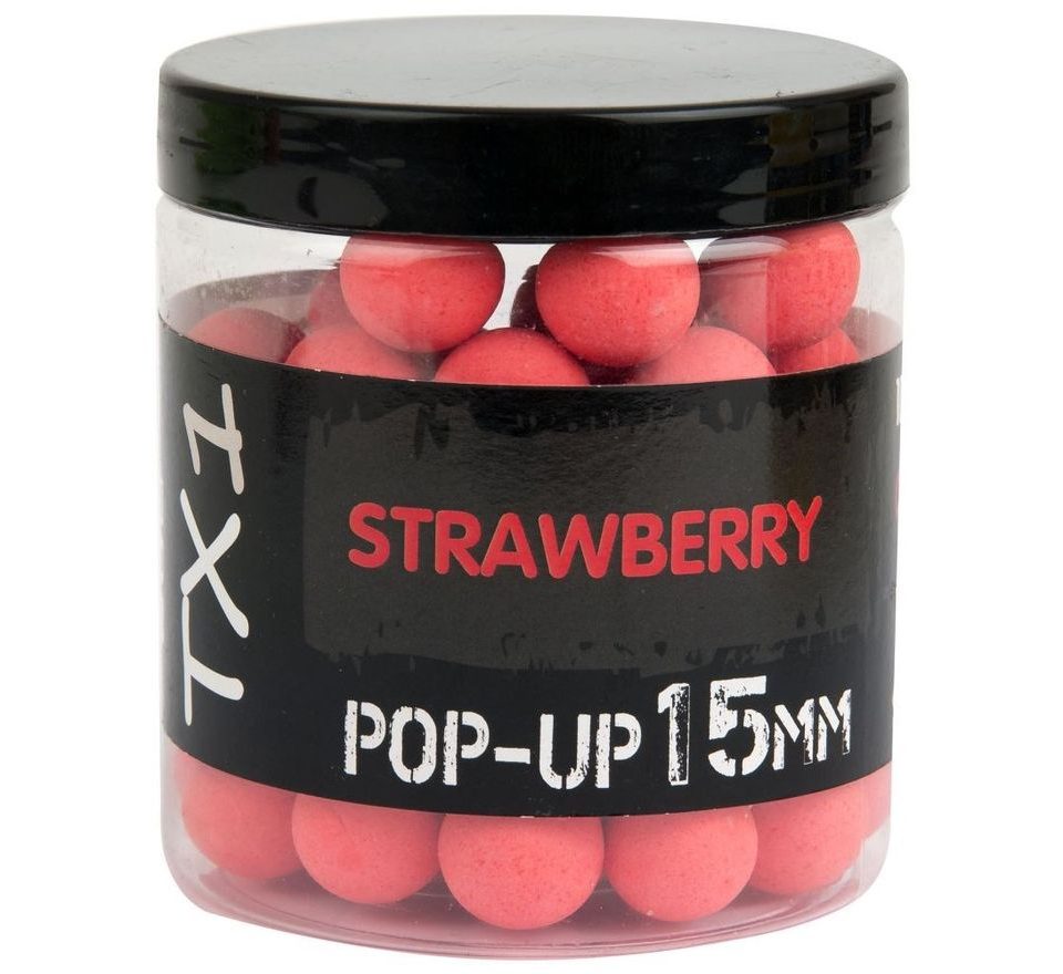 Shimano Boilies TX1 Pop Up Strawberry Fluoro Red