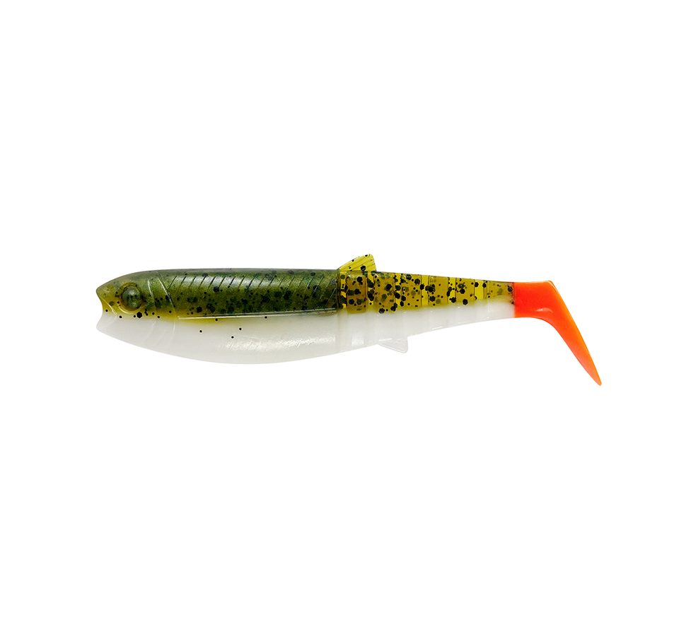 Savage Gear Gumová Nástraha Cannibal Shad Olive Hot Orange