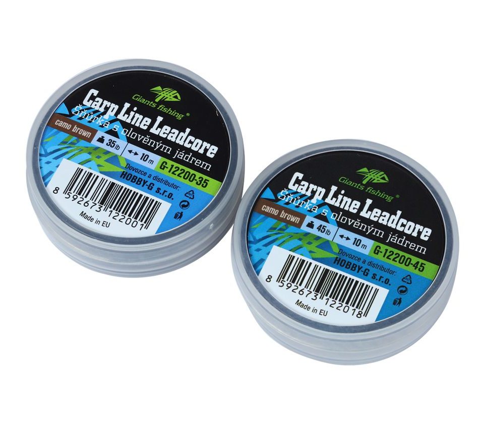 Giants fishing Olověná šňůra Carp Line Leadcore Camo brown 10m