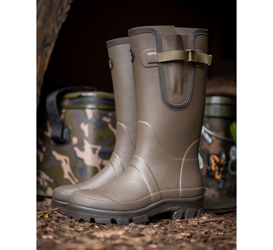 Fox Holínky Neoprene lined Camo/Khaki Rubber Boot