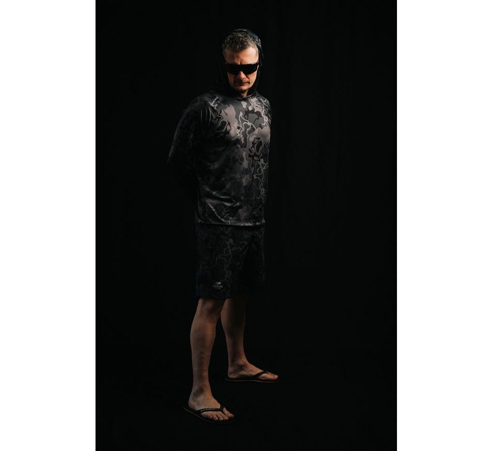 Giants fishing Funkčné tričko s dlhým rukávom UV50+ Hoodie Camo Grey