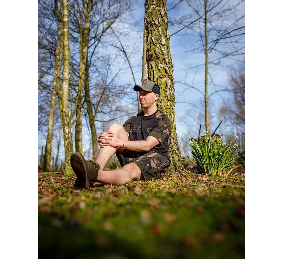 Fox Triko Black / Camo Outline T-Shirt