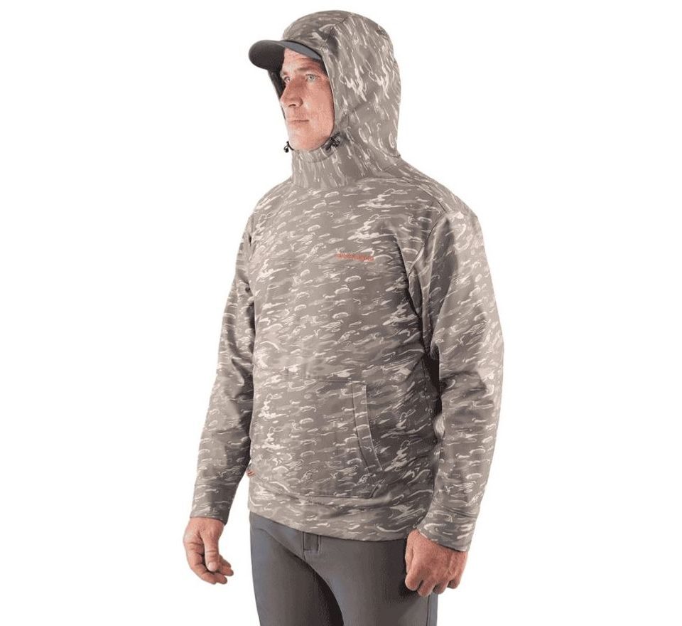 Grundéns Mikina Kryall Hoodie Stone Liquid Camo