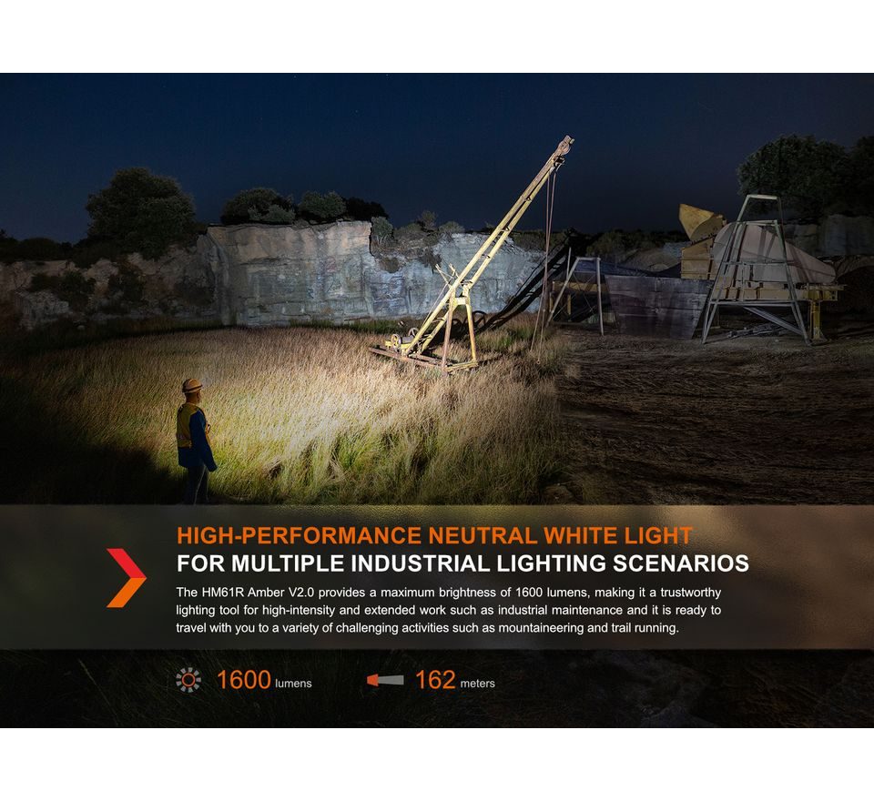 Fenix Nabíjecí čelovka HM61R Amber V2.0