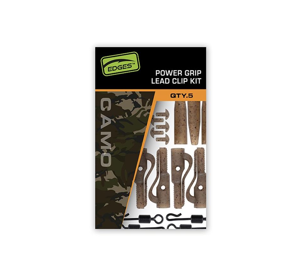 Fox Závěsky Edges Camo Power Grip Lead Clip Kit 5ks