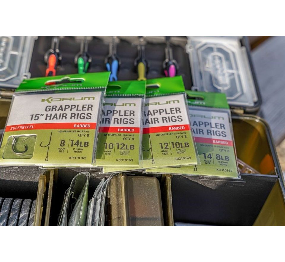 Korum Hotové návazce Grappler Hair Rigs 15" 8ks