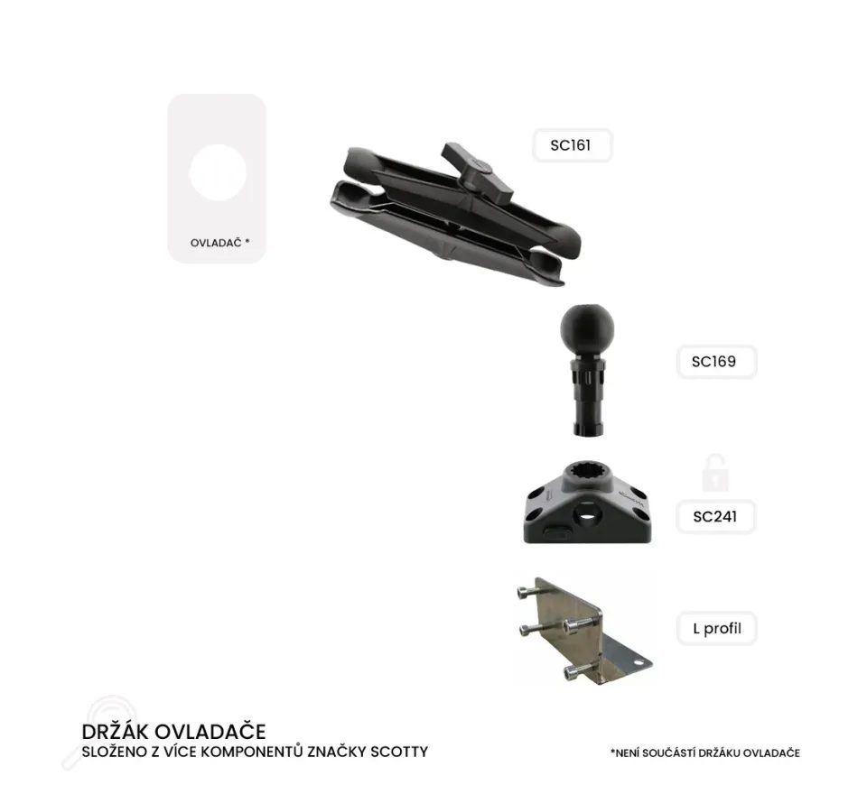 Scotty Držák ovladače na motor