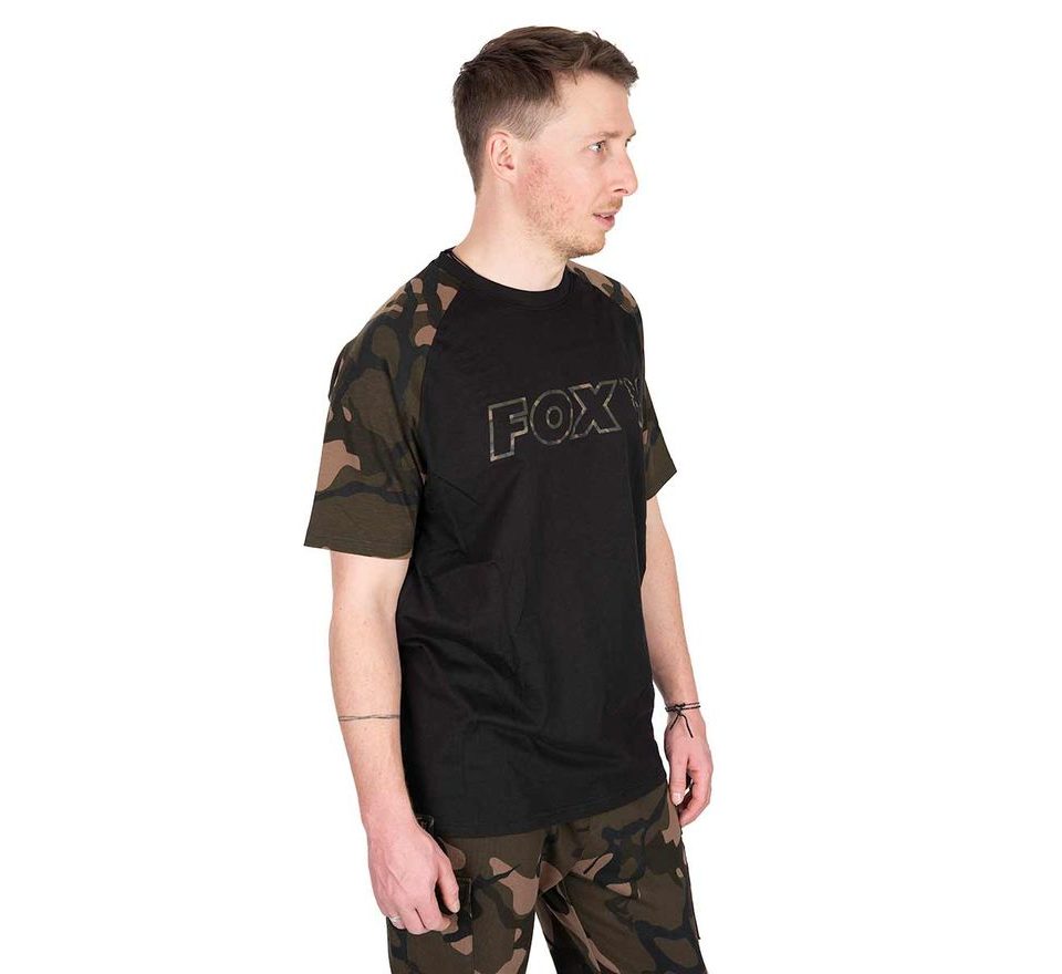 Fox Triko Black / Camo Outline T-Shirt