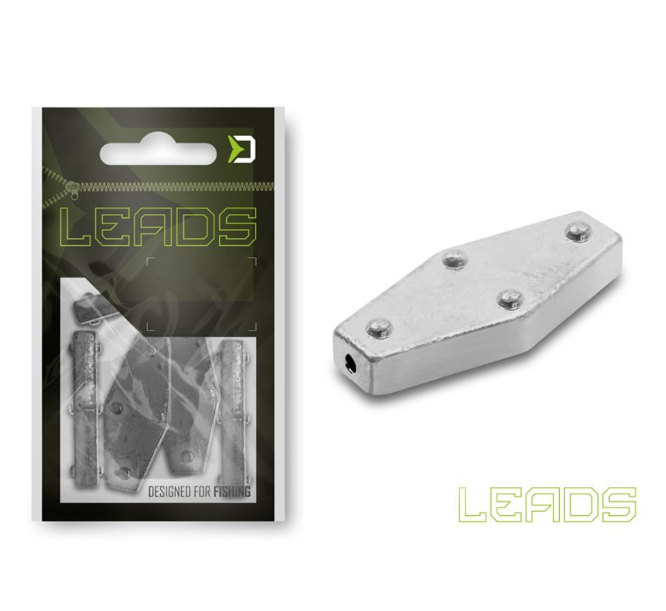 Delphin Zátěž Leads Šestihran s otvorem 5ks