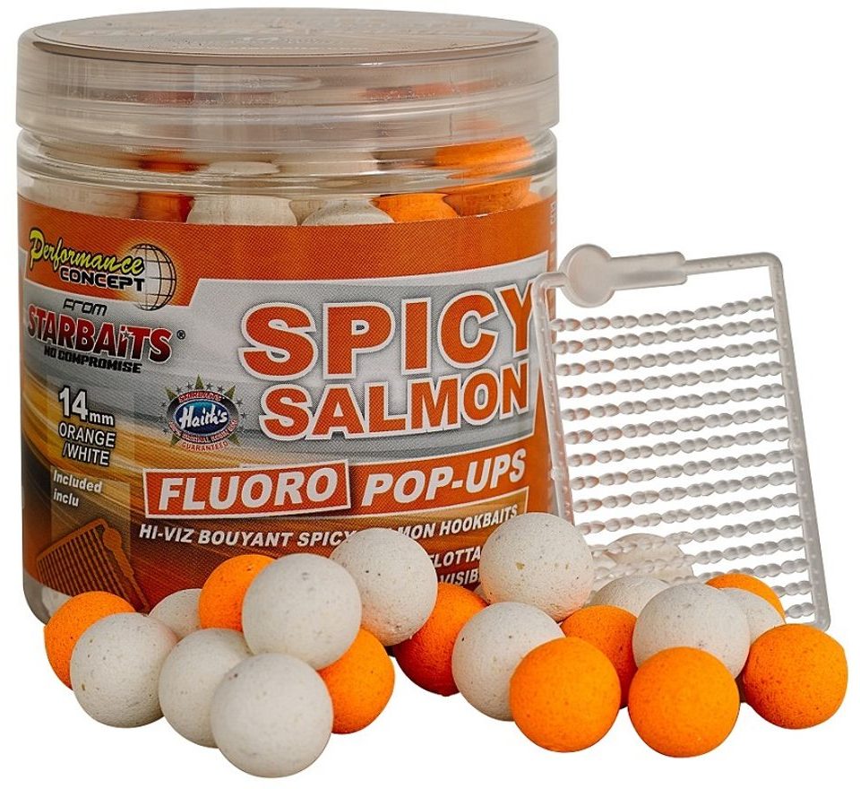 Starbaits Plovoucí boilies Fluo Spicy Salmon 80g